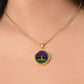 Celtic Tree of Life Necklace The Perfect Growth & Protection Gift For Her. Engraved Gold Plated Yggdrasil Aurora Borealis Amethyst Pendant