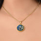 Morning Glory Yin Yang Necklace - September Birth Month Flower Pendant Jewelry