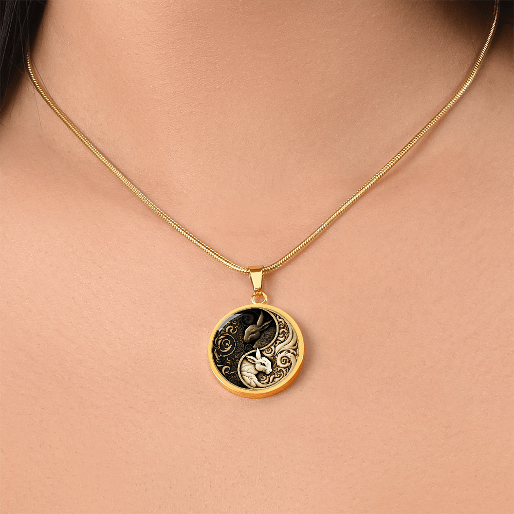 Yin Yang Rabbit Necklace