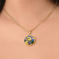 Bunny Necklace, Engraved Water Lily Pendant, Personalized July Birth Month Flower Jewelry, Gold Floral Waterlily Charm, Animal Lover Gift