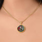 Poppy Yin Yang Necklace - August Birth Month Flower Pendant Jewelry