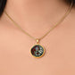 Carnation Yin Yang Necklace - January Birth Month Flower Pendant Jewelry