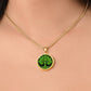 Tree of Life Necklace, Four Leaf Clover Necklace, Good Luck Charm Celtic Necklace, Shamrock Gift, Green Saint Patricks Day Celtic Jewelry