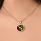 Virgo & Aquarius Necklace - Couples Zodiac Yin Yang Pendant Jewelry