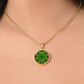Celtic Clover Necklace, Shamrock Necklace, Four Leaf Clover Necklace, Good Luck Charm, Lucky Necklace, Saint Patricks Day Green Necklace