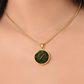 Compass Rose Necklace - Green Celtic Pendant Jewelry