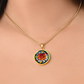 Red Rose Necklace - June Birth Flower Pendant Jewelry