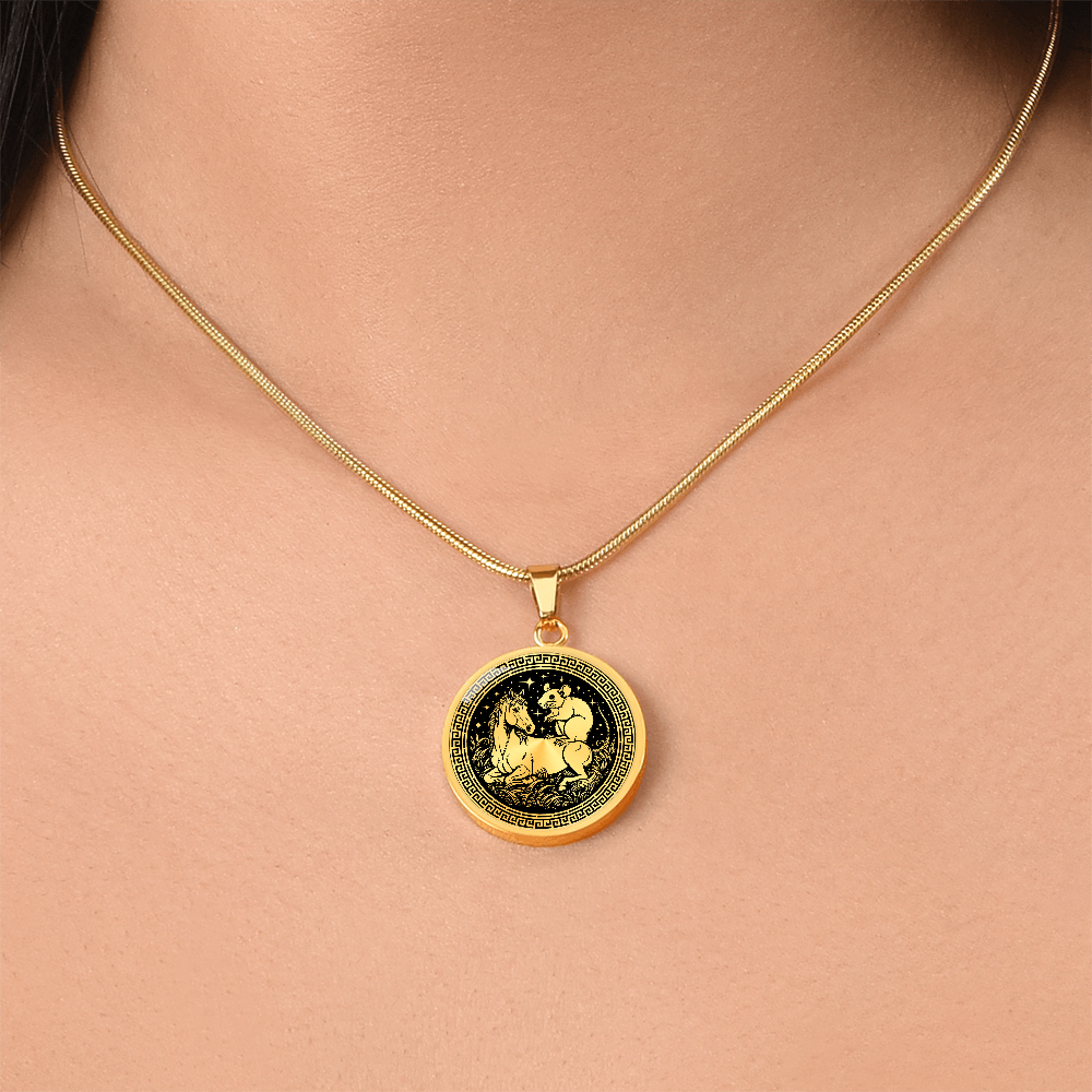 Rat and Horse Necklace - Couples Chinese Zodiac Animal Pendant Jewelry