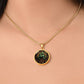 Four Leaf Clover Necklace, Personalized Shamrock Pendant, Good Luck Charm St Patricks Day Jewelry, 18K Gold Bangle Lucky Charm Gift For Her
