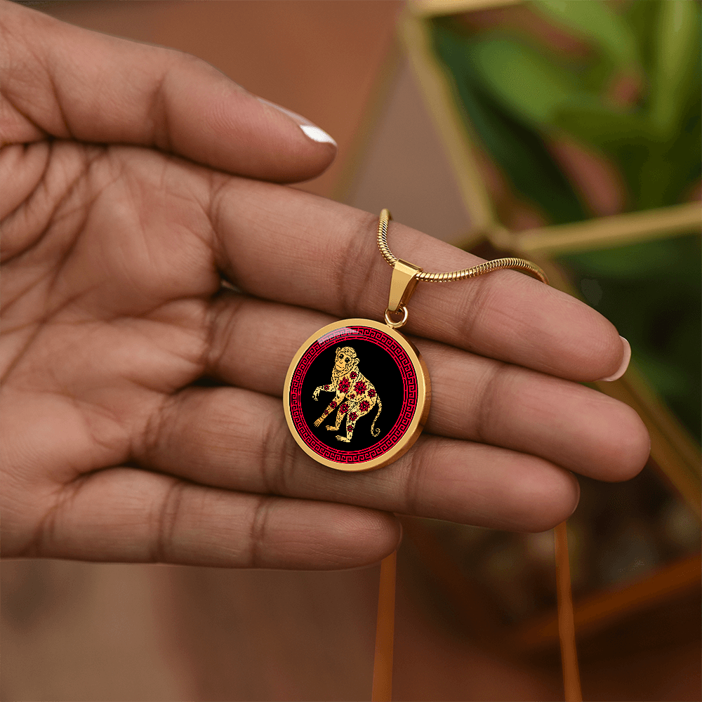 Monkey Necklace Chinese Zodiac Animal Pendant Jewelry