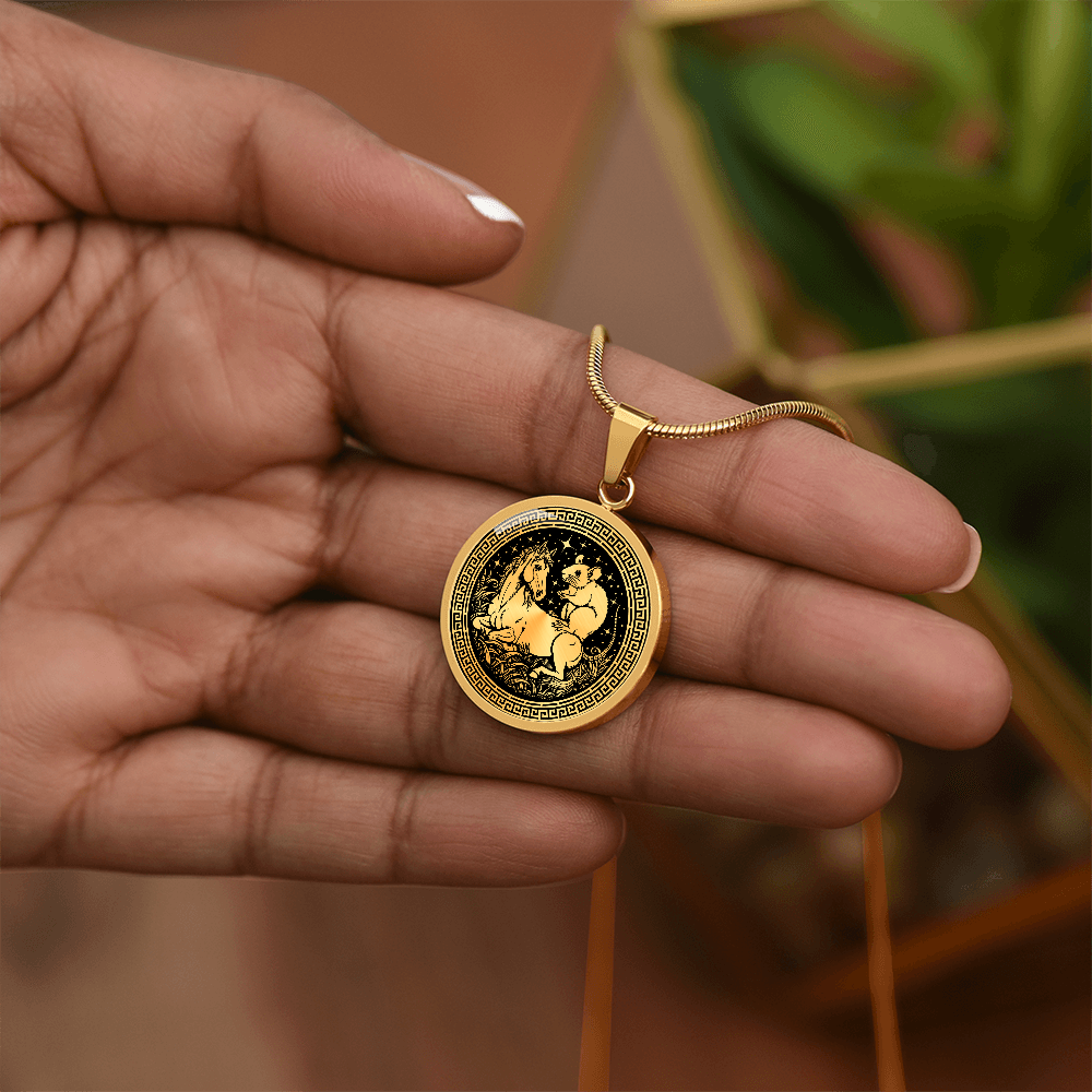 Rat and Horse Necklace - Couples Chinese Zodiac Animal Pendant Jewelry