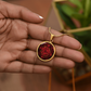 Red Celtic Knot Necklace - Romantic Pendant Jewelry