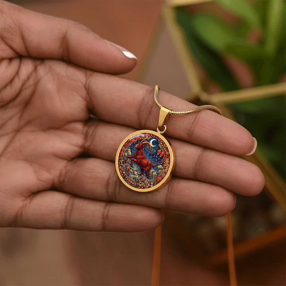 Year of The Goat Necklace - Chinese Zodiac Animal Charm Pendant Jewelry