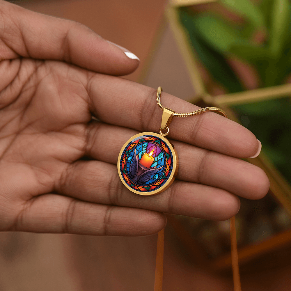 Advent Candle Necklace - Christian Pendant Jewelry