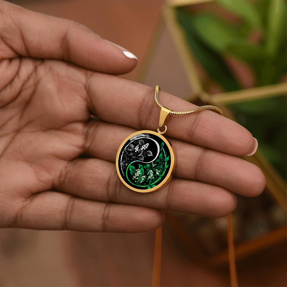 Lily of the Valley Necklace - May Yin Yang Birth Flower Jewelry