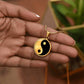 Yin Yang Necklace, Gold Yin Yang Pendant, Yin and Yang Jewelry, Spiritual Jewelry, Chinese Balance Necklace,