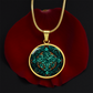 Teal Celtic Knot Necklace - Romantic Pendant Jewelry