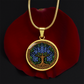 Celtic Tree of Life Pendant Necklace - Larkspur July Birth Flower Jewelry
