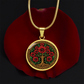 Celtic Tree of Life Pendant Necklace - Poppy August Birth Flower Jewelry