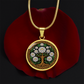 Celtic Tree of Life Pendant Necklace - Water Lily July Birth Flower Jewelry
