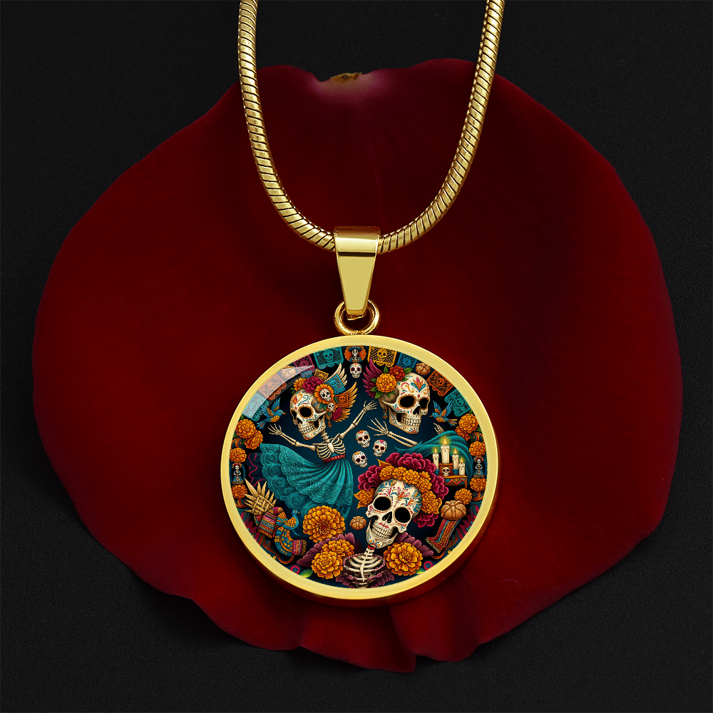 Day of the Dead Necklace - Día de los Muertos Pendant Jewelry