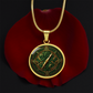 Compass Rose Necklace - Green Celtic Pendant Jewelry