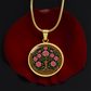Celtic Tree of Life Pendant Necklace - Carnation January Birth Flower Jewelry
