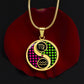 Virgo & Aquarius Necklace - Couples Zodiac Yin Yang Pendant Jewelry