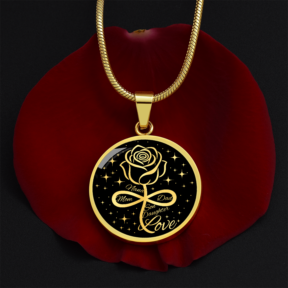 Family Infinity Rose Necklace