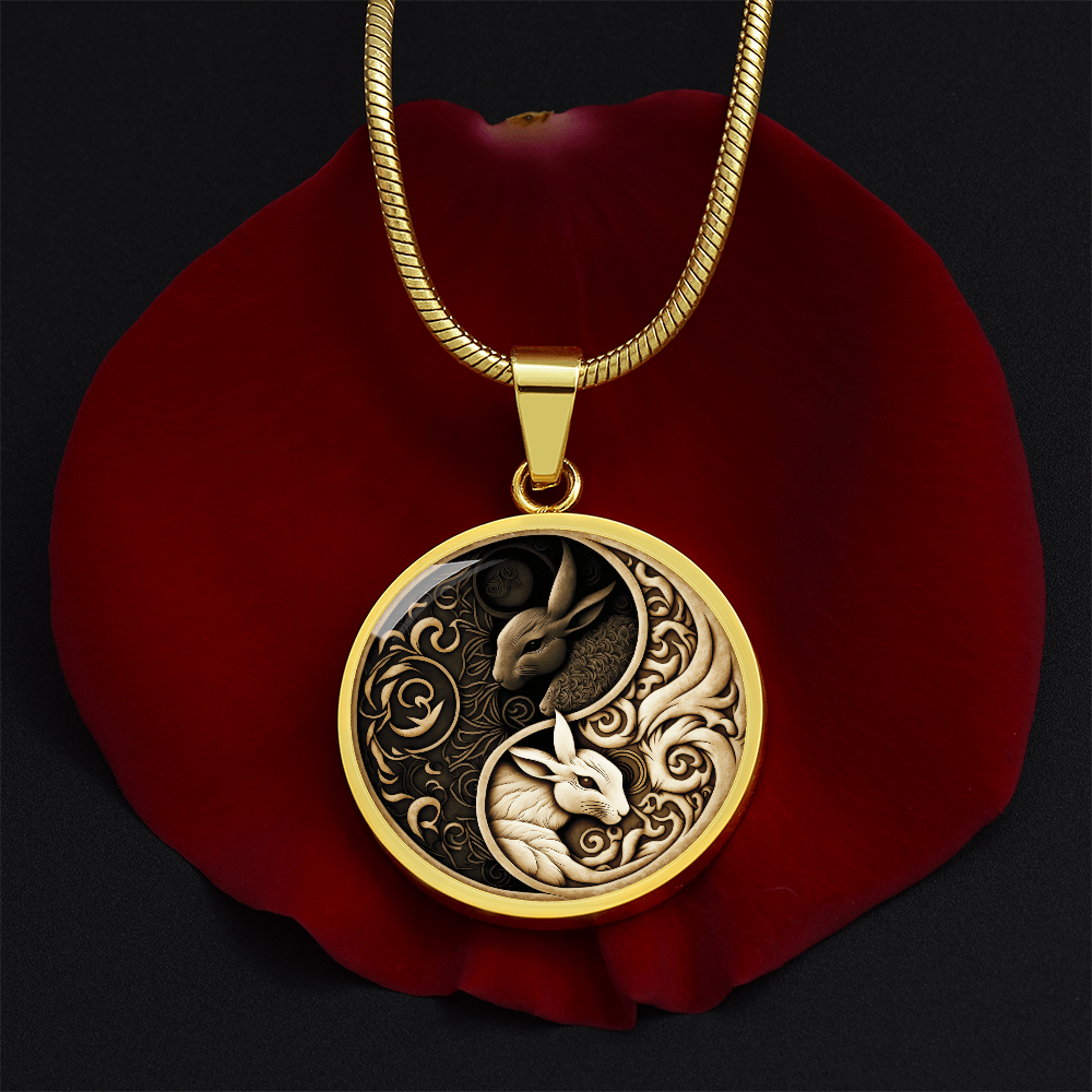 Yin Yang Rabbit Necklace