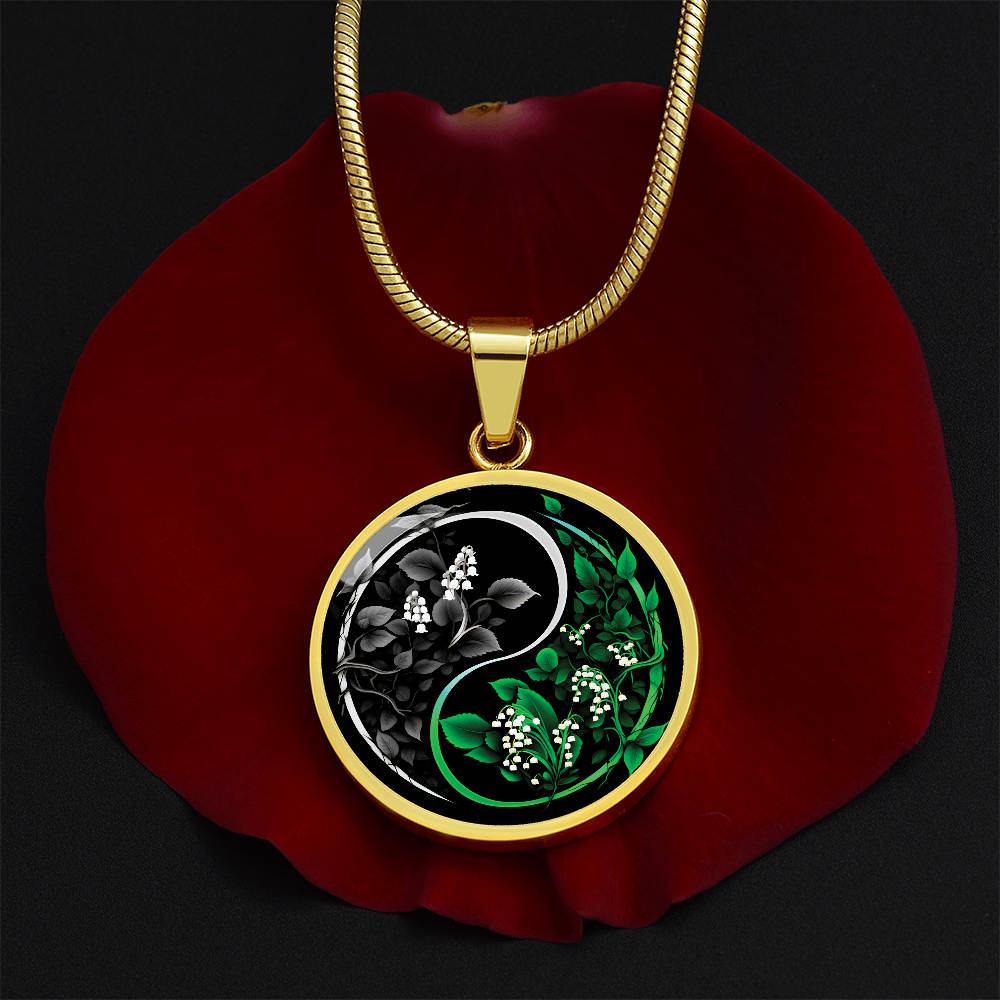 Lily of the Valley Necklace - May Yin Yang Birth Flower Jewelry