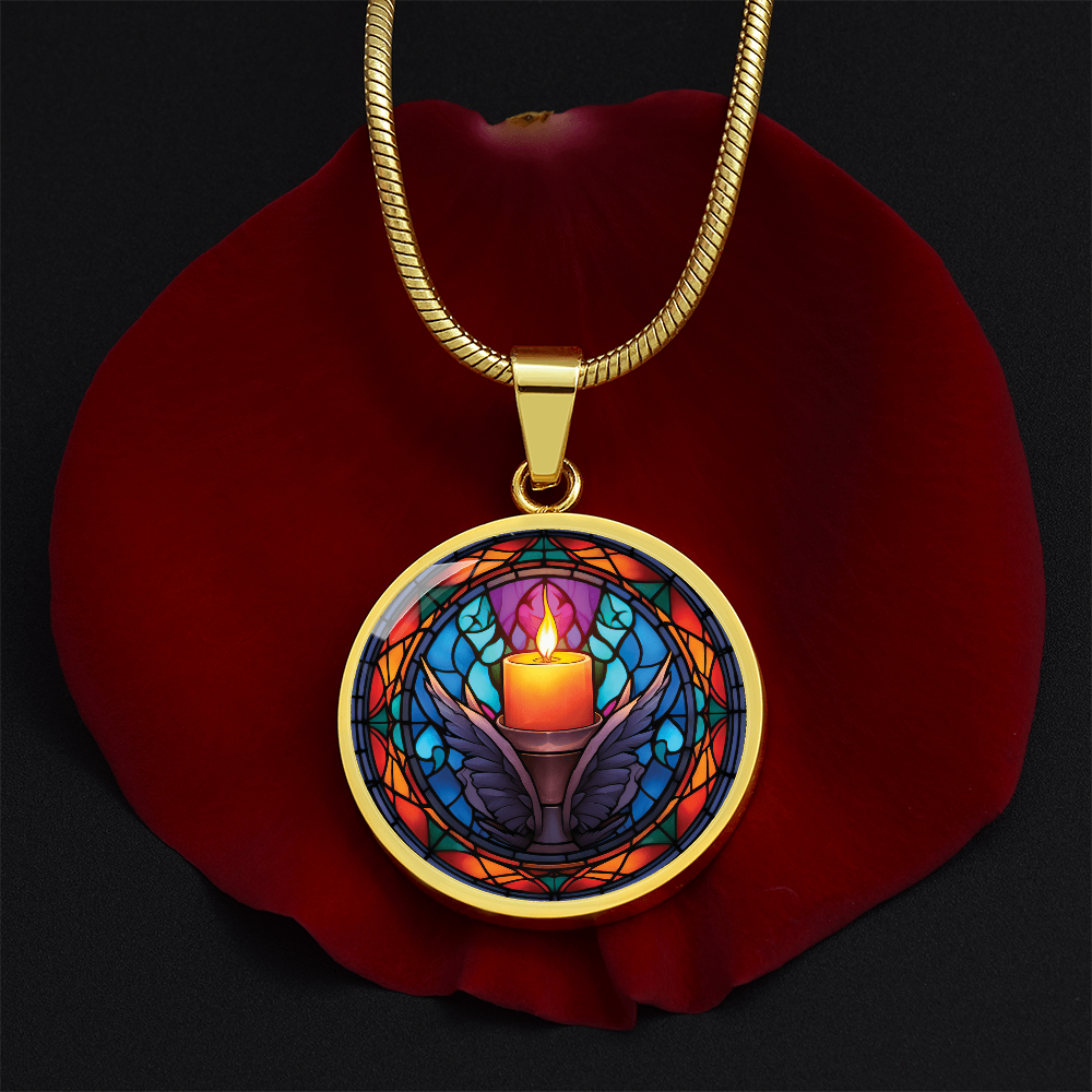 Advent Candle Necklace - Christian Pendant Jewelry