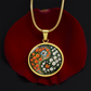 Daffodil Yin Yang Necklace - March Birth Month Flower Pendant Jewelry