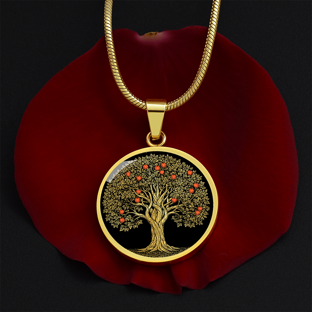 Orange Tree Necklace - Symbolic Charm Pendant Jewelry