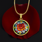 Red Rose Necklace - June Birth Flower Pendant Jewelry