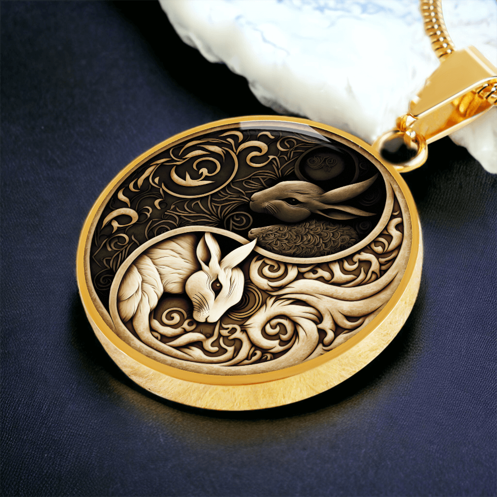 Yin Yang Rabbit Necklace