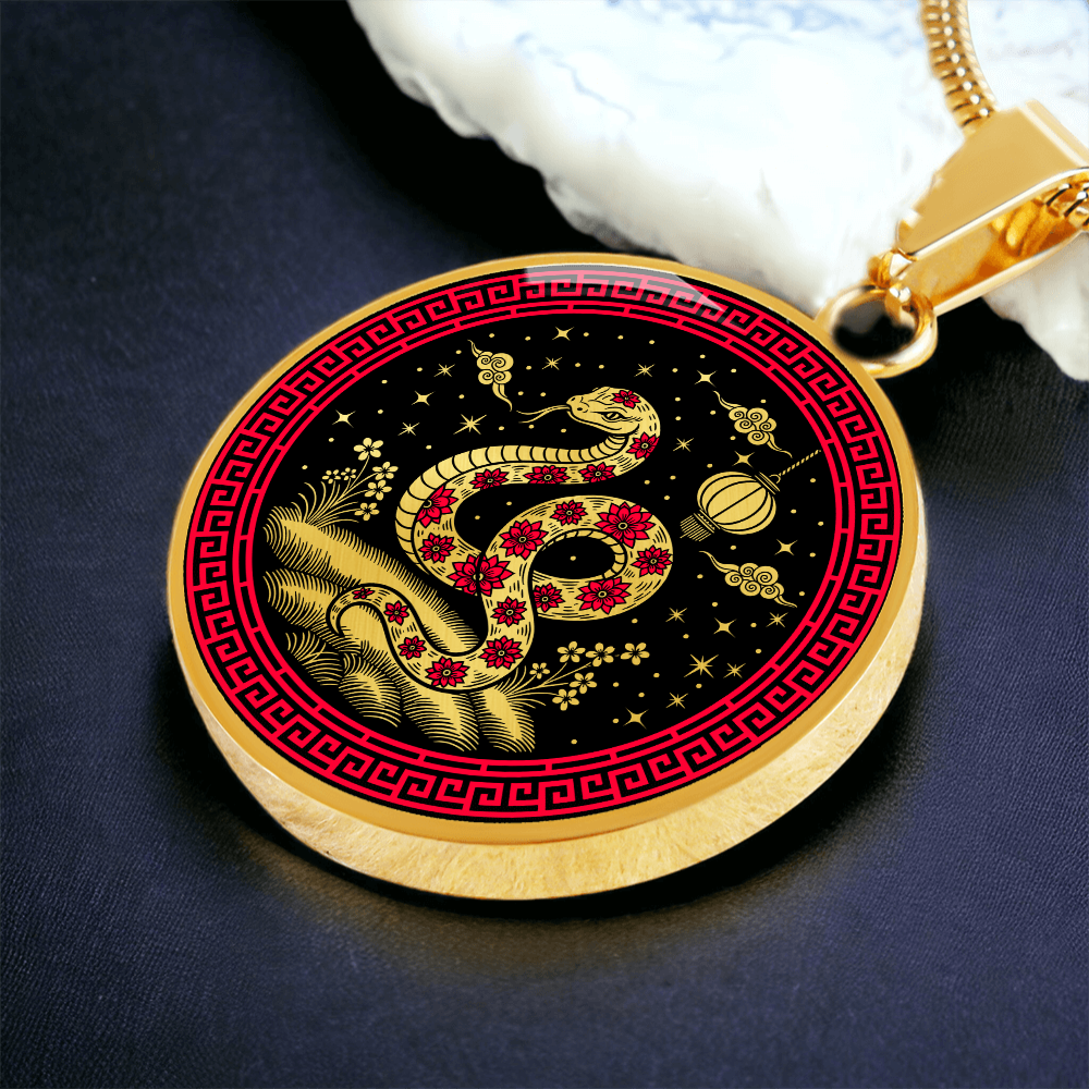 Snake Necklace - Chinese Zodiac Charm Pendant