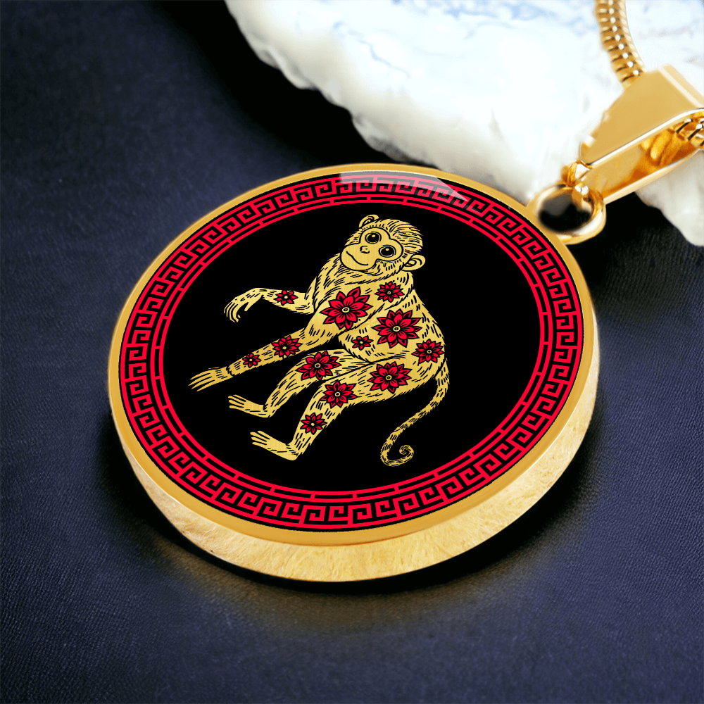 Monkey Necklace Chinese Zodiac Animal Pendant Jewelry