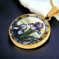 Purple Iris Necklace
