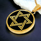 Gold Star of David Necklace Pendant