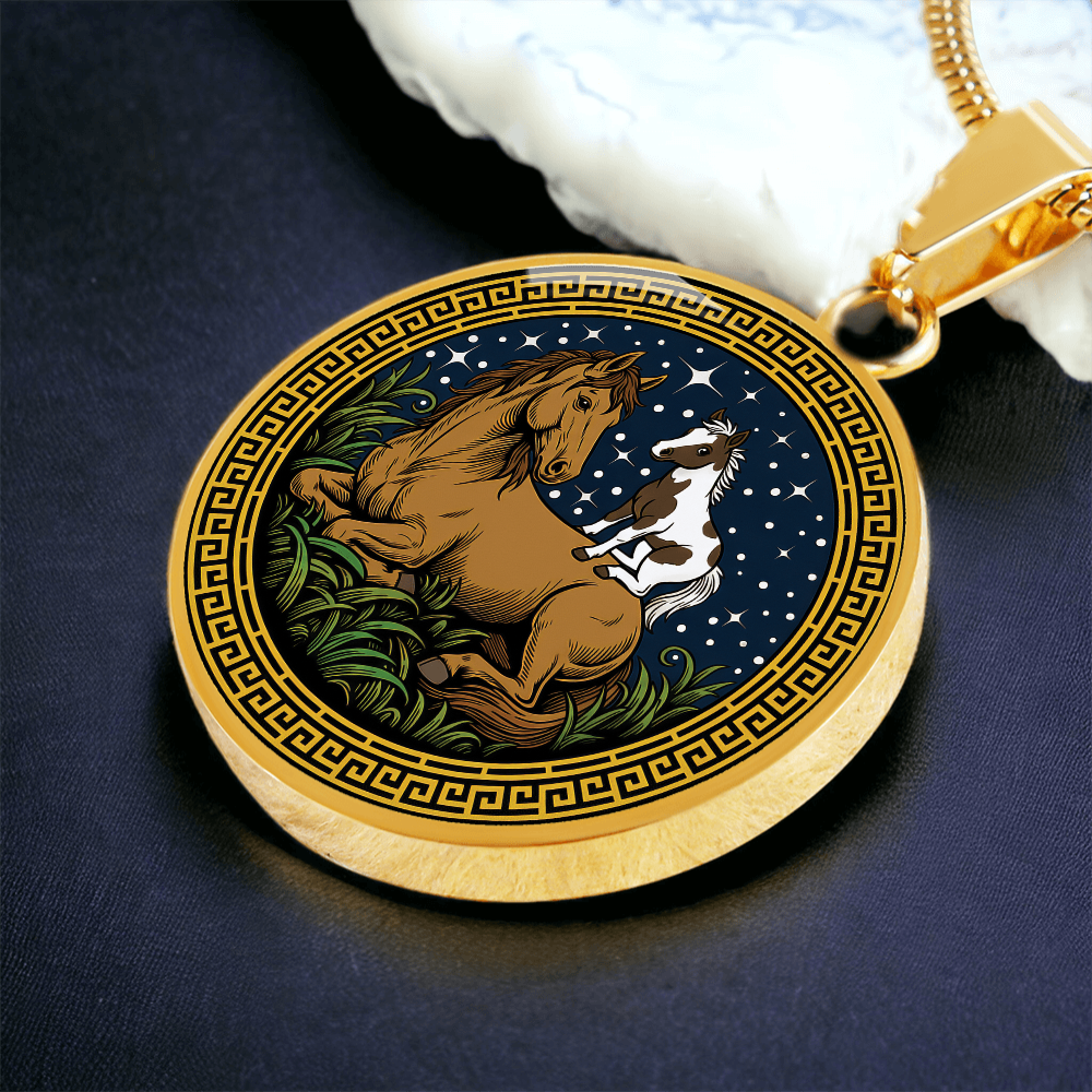 Horse and Horse Necklace - Couples Chinese Zodiac Animal Pendant Jewelry