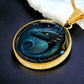 Loch Ness Monster Pendant Necklace, Nessie Fantasy Jewelry Gift, Plesiosaur Dinosaur Birthday Gifts, Folklore Merch Name Necklace Gold