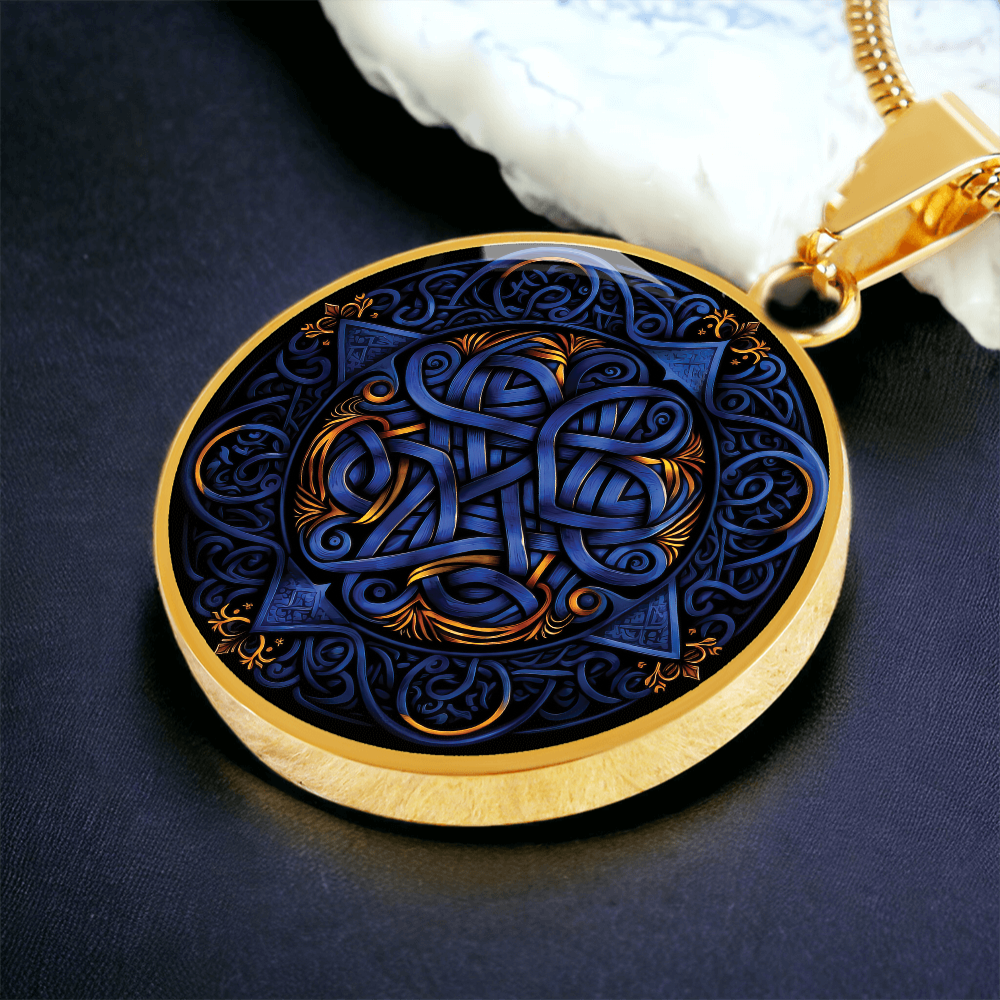 Blue Celtic Knot Necklace - Romantic Pendant Jewelry