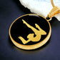 Retro Gymnastics Necklace Gymnast Pendant