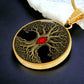 Tree of Life Necklace - Red Birthstone Design