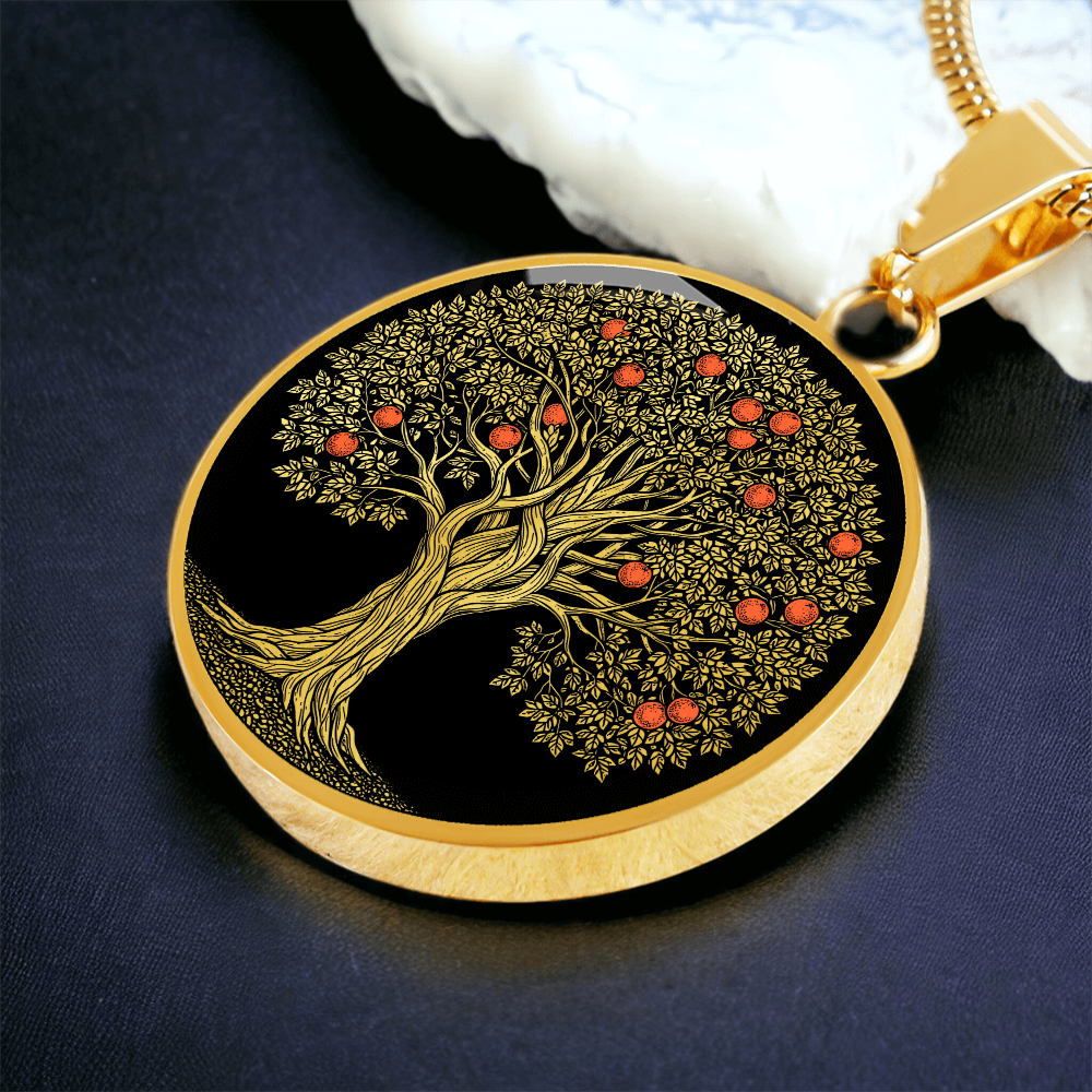 Orange Tree Necklace - Symbolic Charm Pendant Jewelry