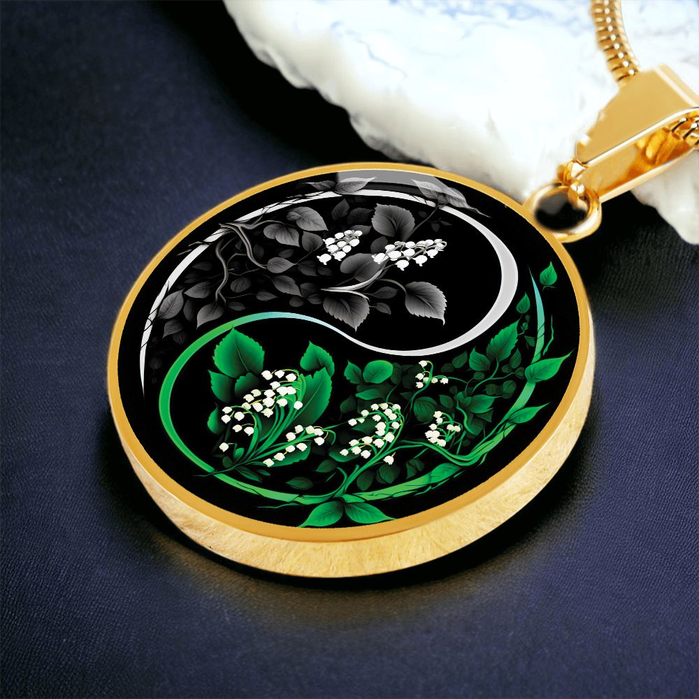 Lily of the Valley Necklace - May Yin Yang Birth Flower Jewelry