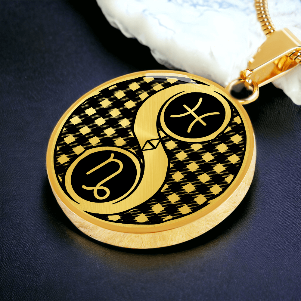 Pisces & Capricorn Necklace, Yin Yang Couples Zodiac Jewelry