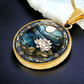 Water Lily Necklace - July Birth Flower Pendant Jewelry