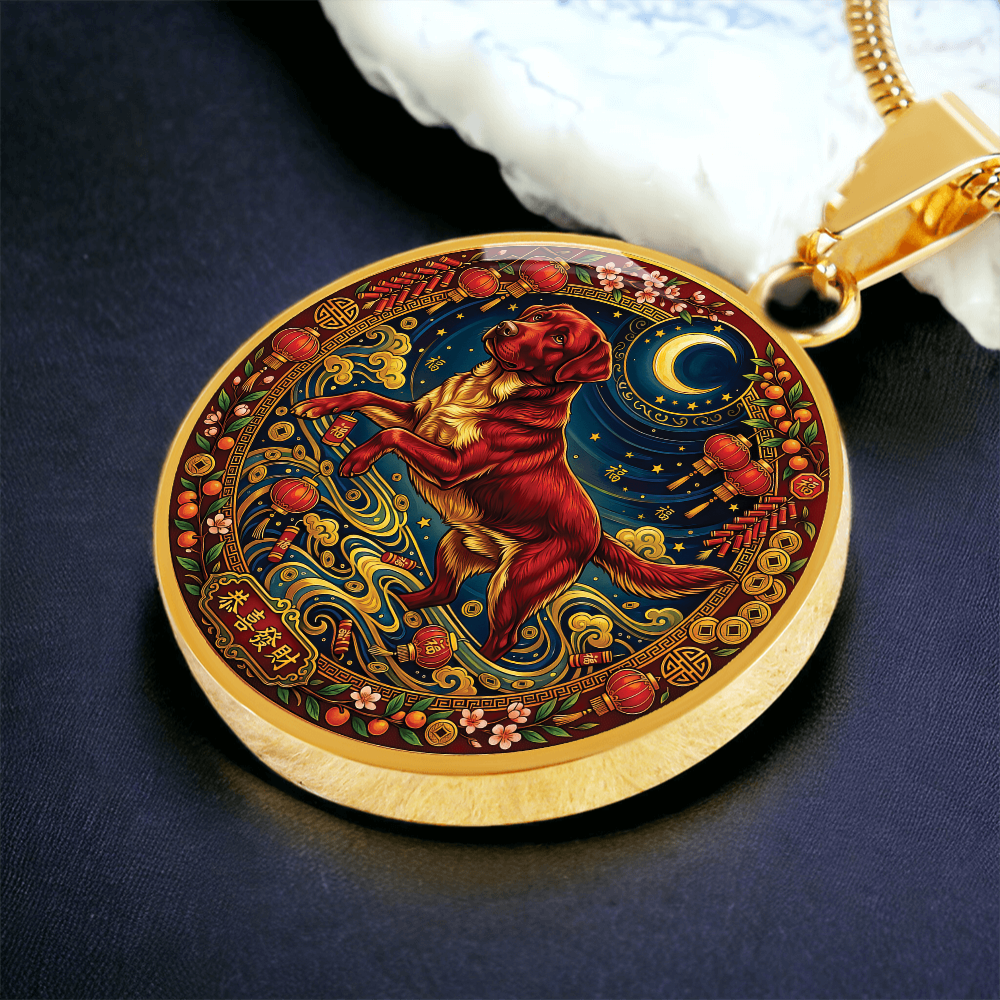 Year of The Dog Necklace - Chinese Zodiac Animal Charm Pendant Jewelry